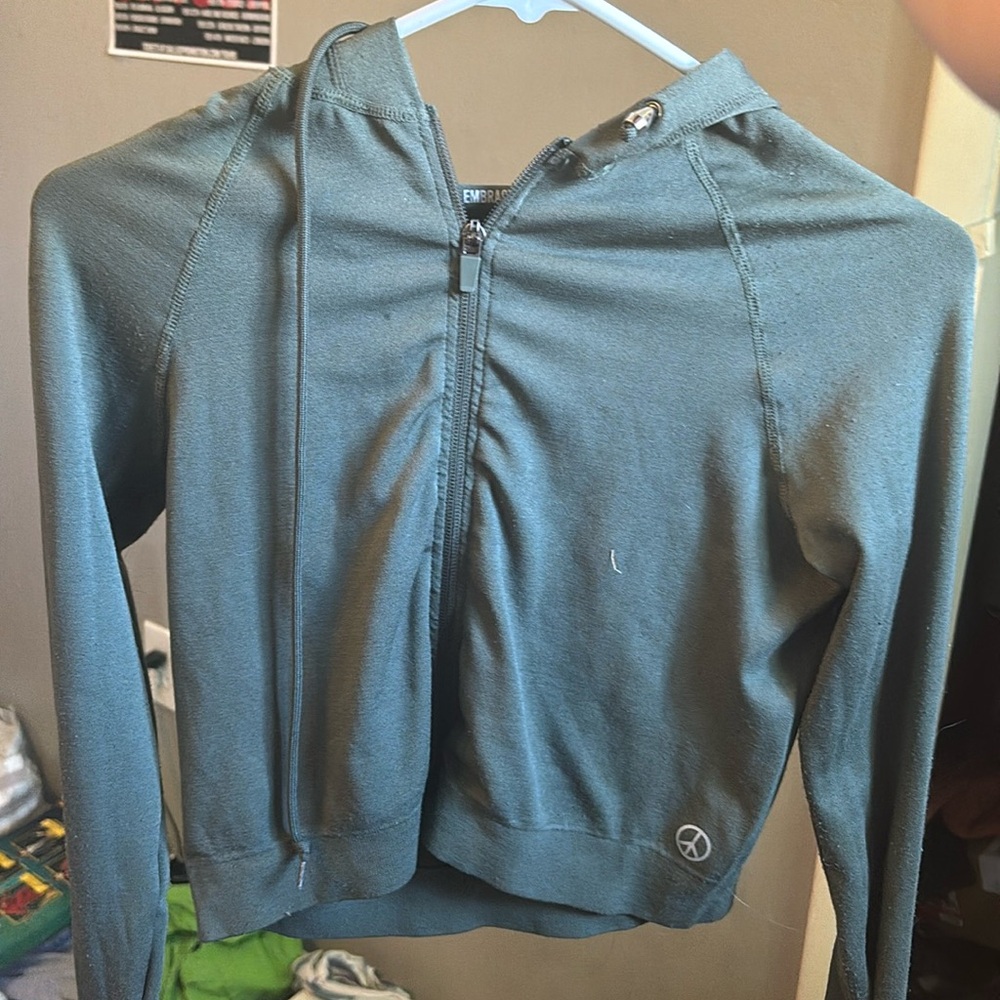 Cropped athletic hoodie